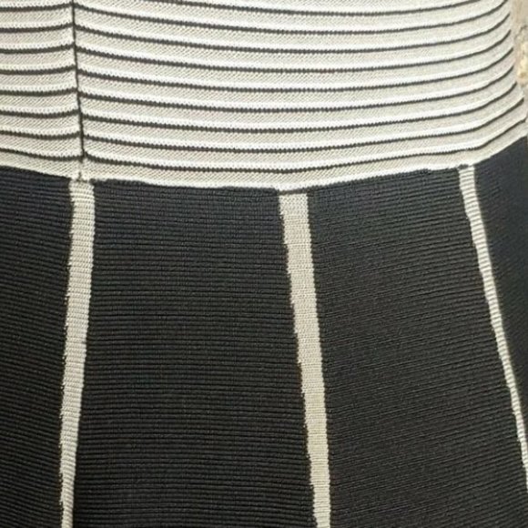 NWOT! Parker Sz XS / 2 Nia Knit Striped Nylon Skater Mini Dress A line Hem - Picture 2 of 9